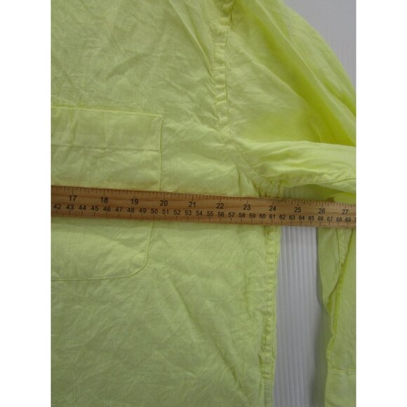 Faherty Top Medium Linen Shirt Button Down Oversized Fit Pocket - Picture 5 of 10